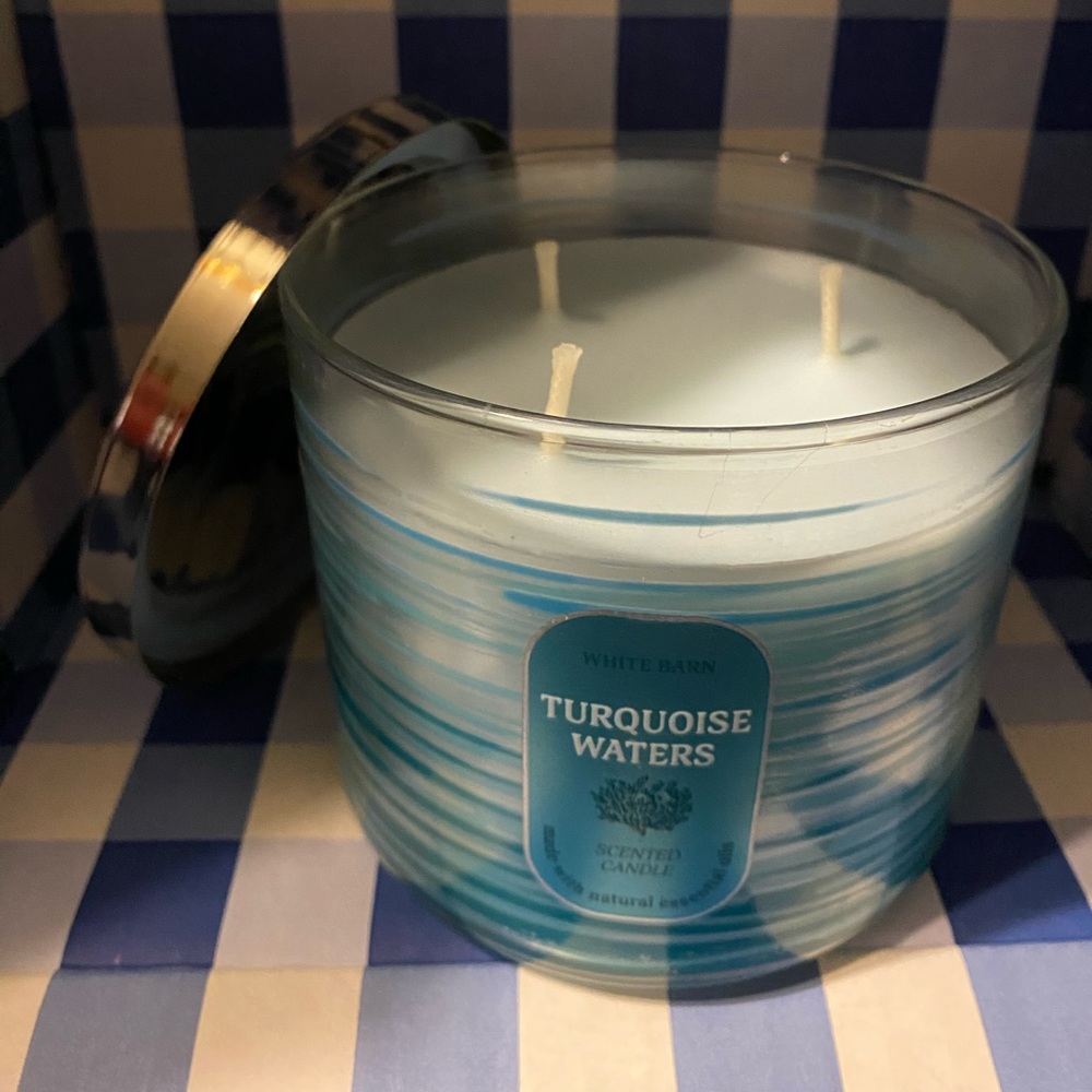 NWT ✨GREAT GIFT✨ Bath & Body Works Turquoise Waters 3 Wick Candle